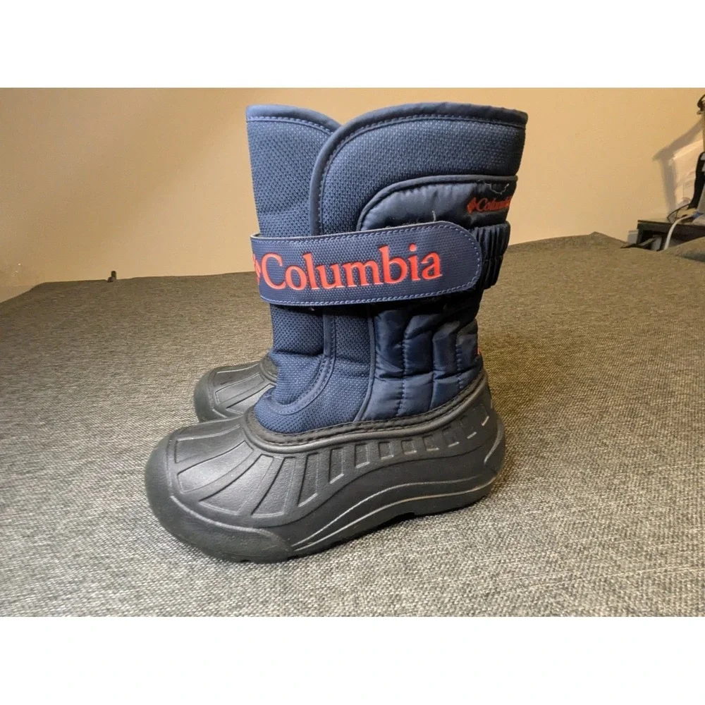 Columbia Snow Boots Kids Unisex Blue Waterproof Insulated Winter Youth Shoes